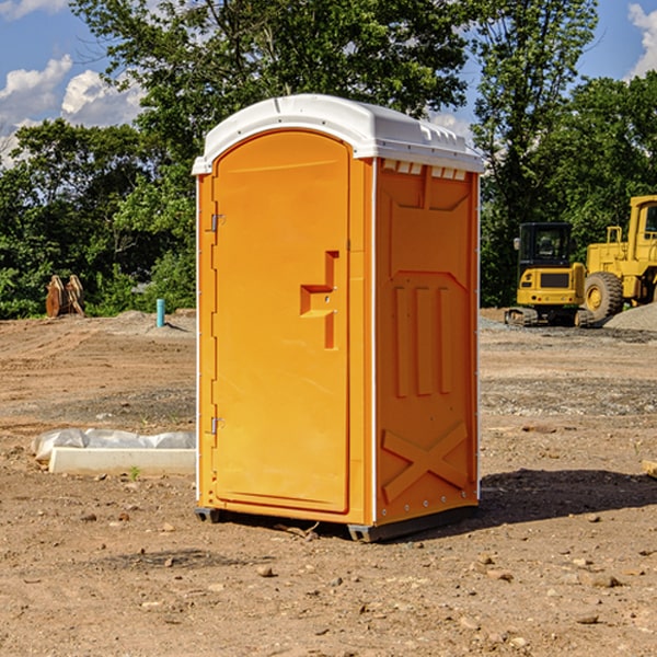 can i customize the exterior of the porta potties with my event logo or branding in Russell MN